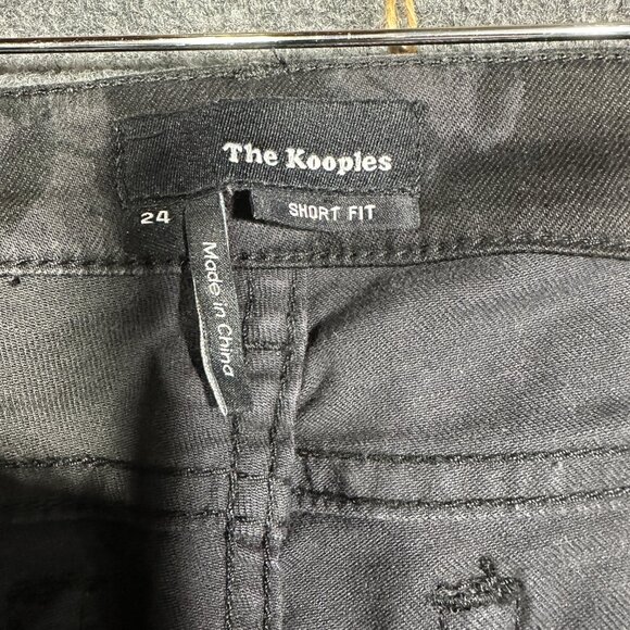 The Kooples Jeans Womens 24 Short Fit Cotton Stretch Black Gray Camouflage - Picture 4 of 8